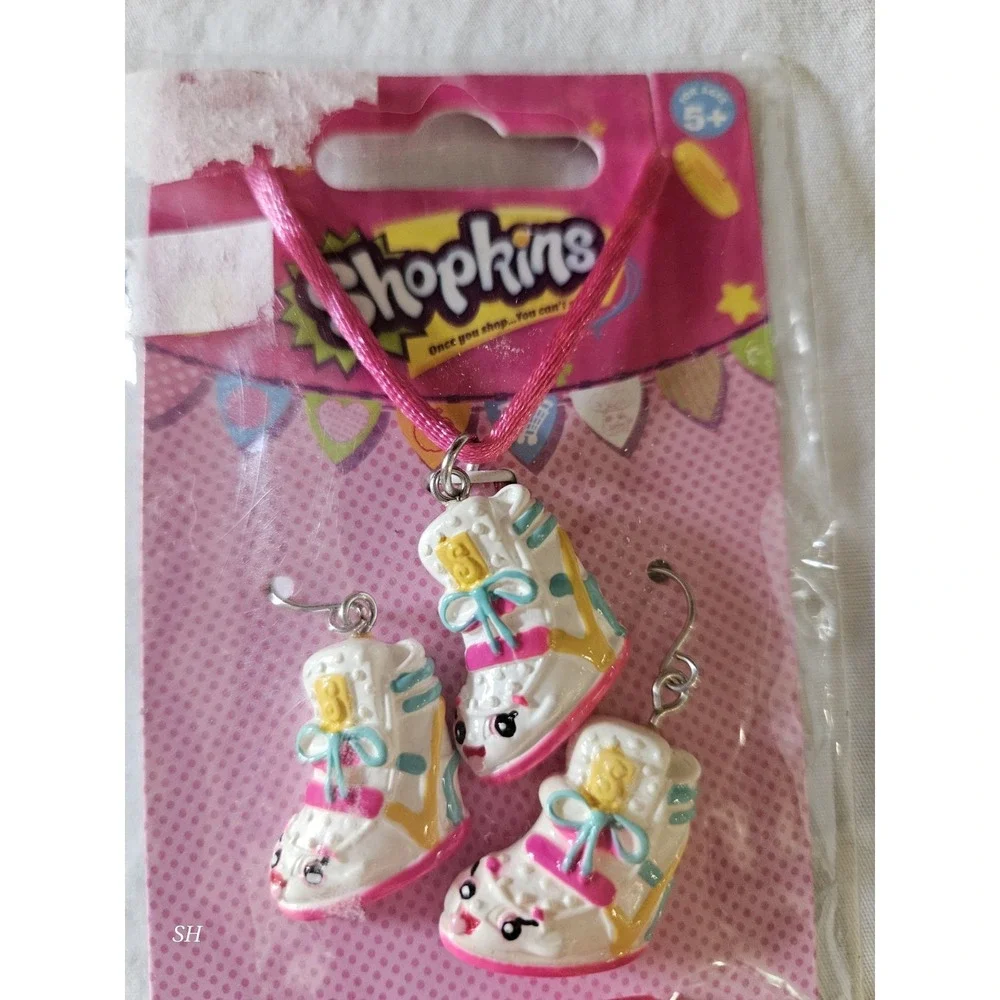 Shopkins‎ Jewelry Set Necklace Earrings Ring Boot Character Licensed Moose...